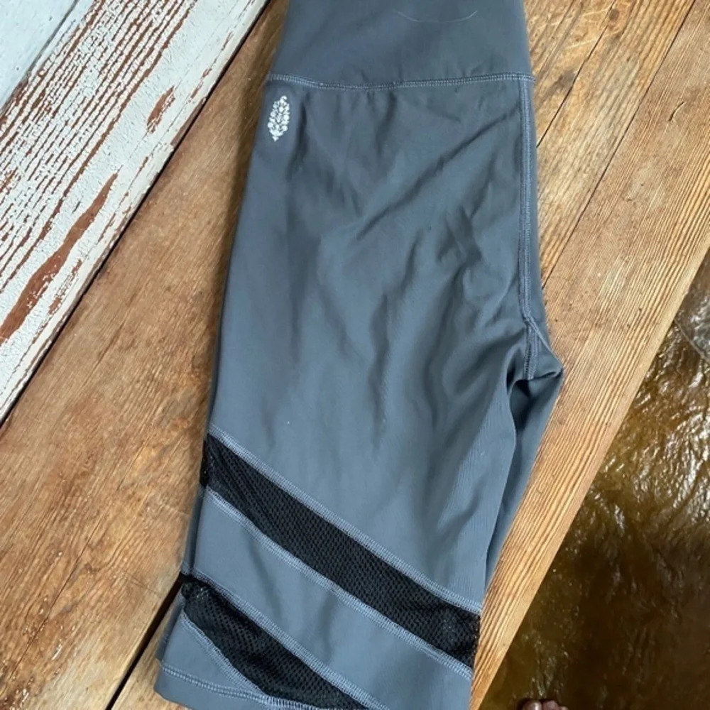 Free People Movement Grey Mesh Bike Shorts XS